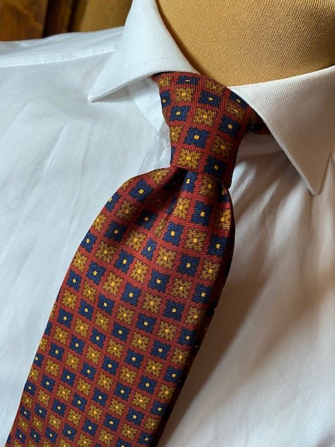 Handmade Vintage Madder Tie #1247 - Image 3