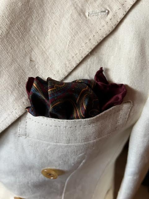 Handmade Vintage Pocket-square #3036