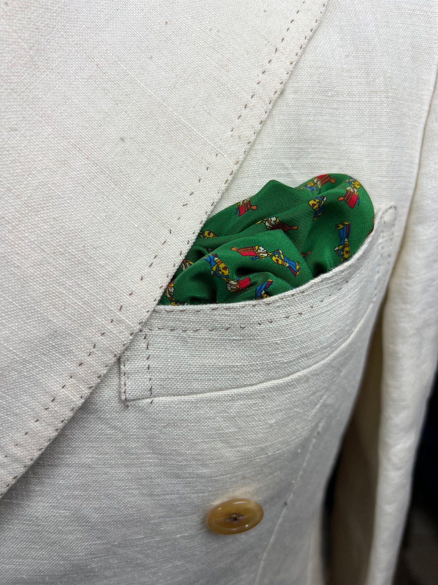 Handmade Vintage Pocket-square #3048
