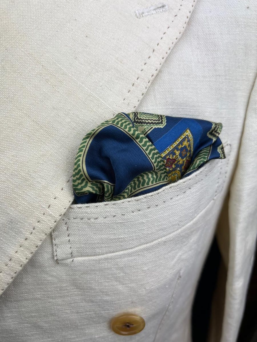 Handmade Vintage Pocket-square #3067